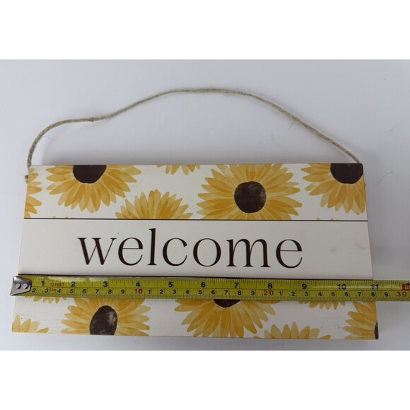 Rustic Marlin Sunflower Welcome Wood Wall Hanging - Picture 2 of 8